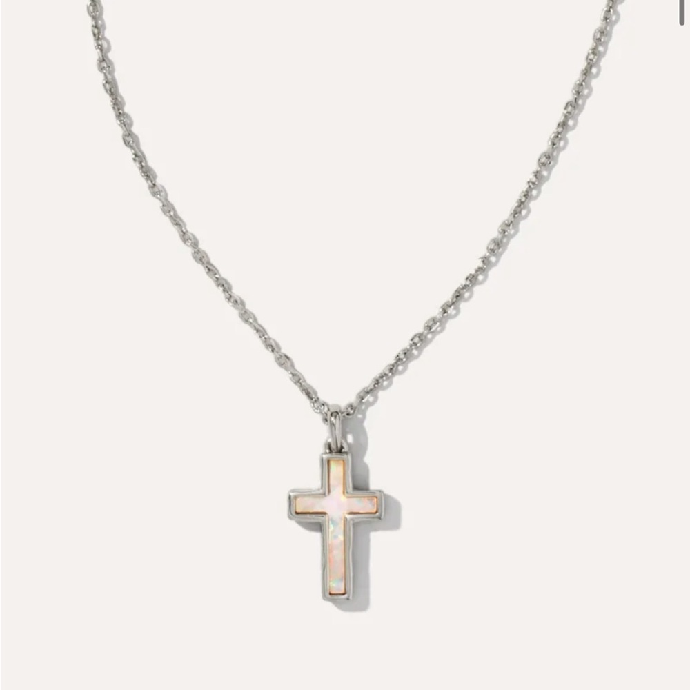 kendra scott silver cross necklace